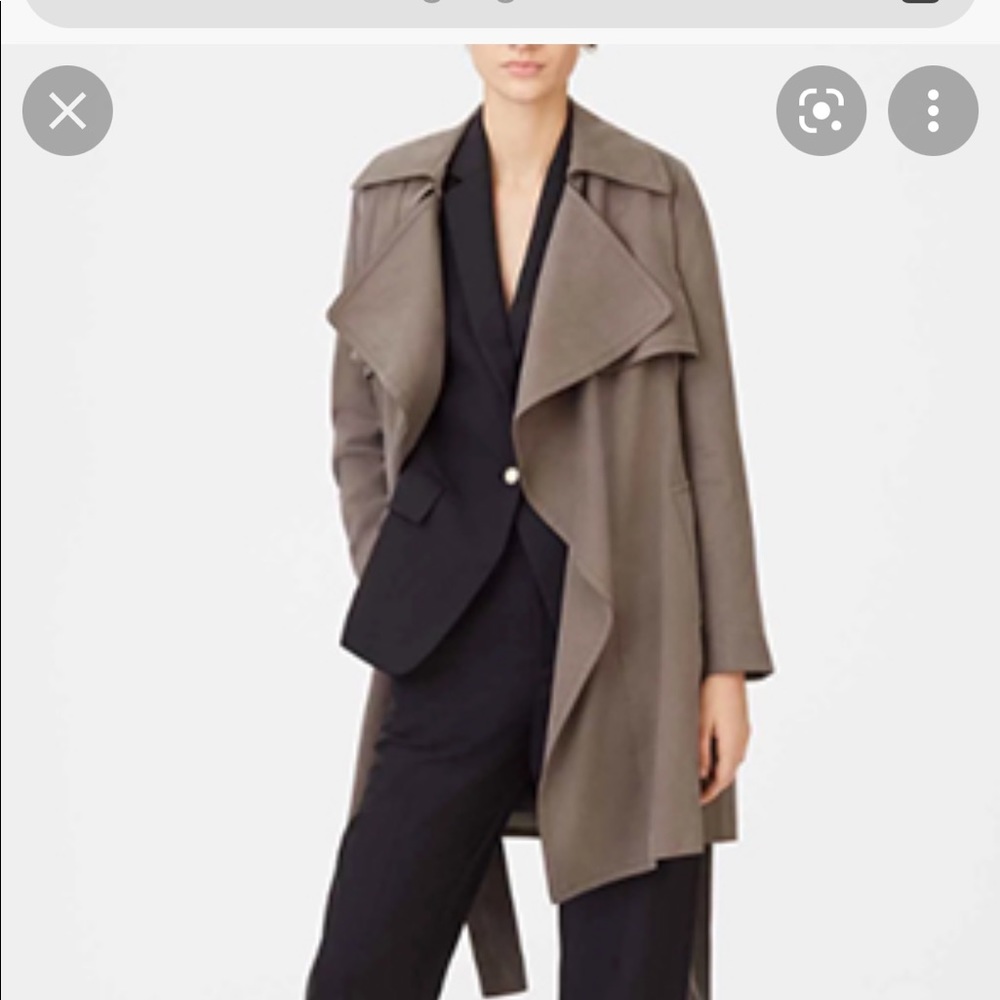 Club Monaco Claudine Trench Coat Olive